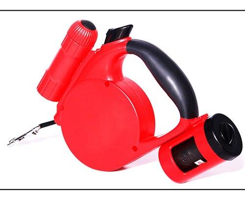 Nightwalk 4.5M LED Light and Waste Bag Dispenser Retractable Dog Leash