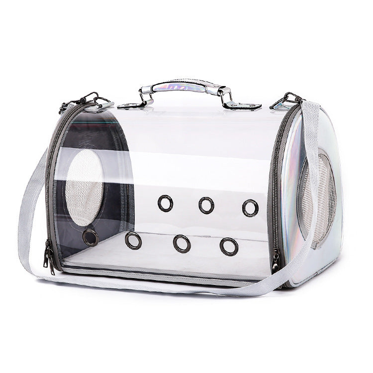 Clear Cat Carrier Handbag "Catpack"