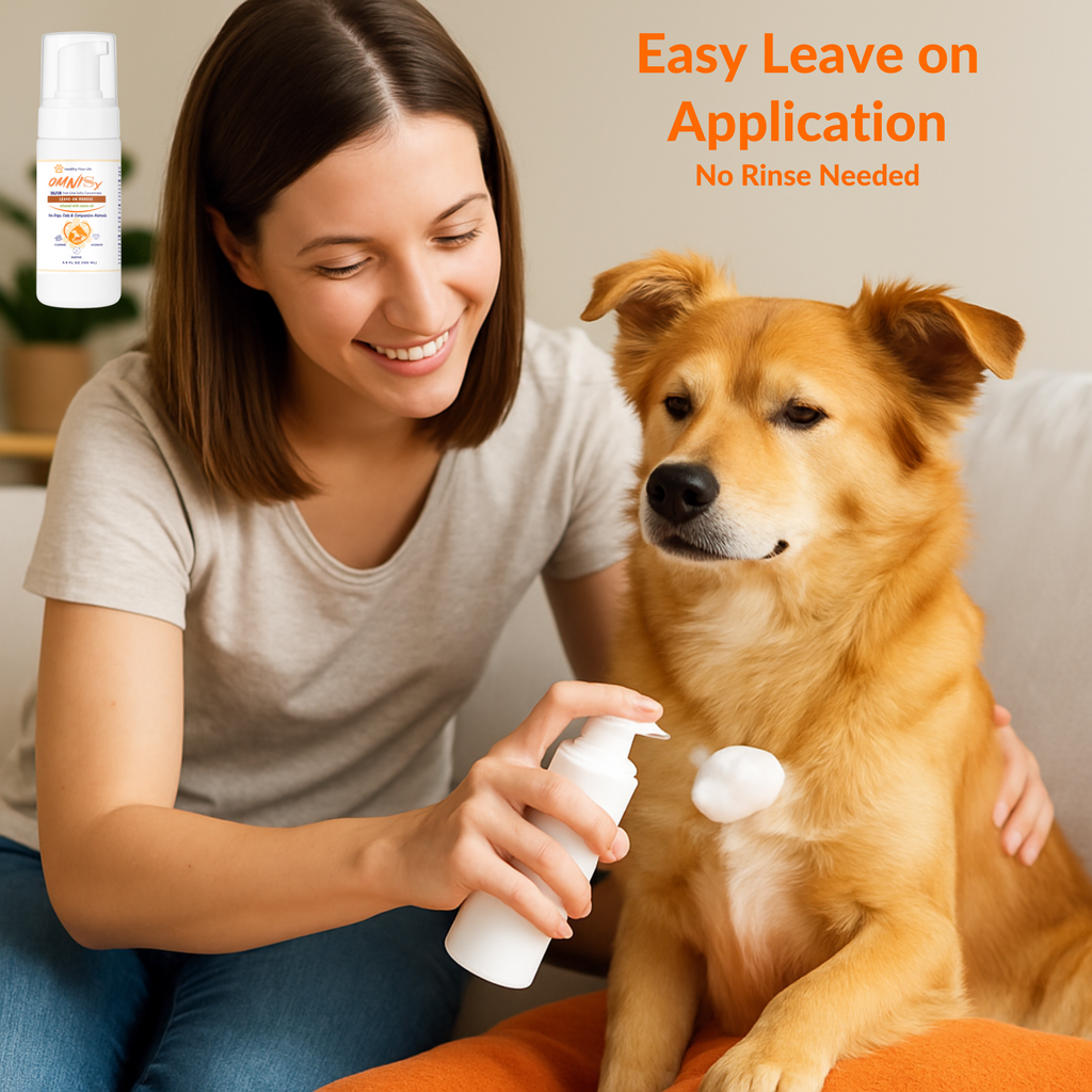 OMNISx Leave-On Mousse - Sulfur-based Veterinary-Strength Formula for Itchy, Irritated, or Sensitive Skin