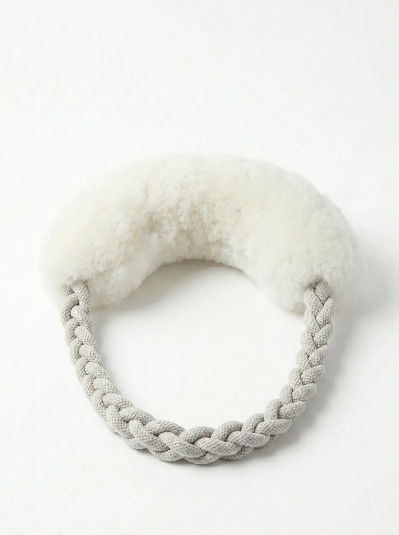 Wool Loop Tug Toy - White