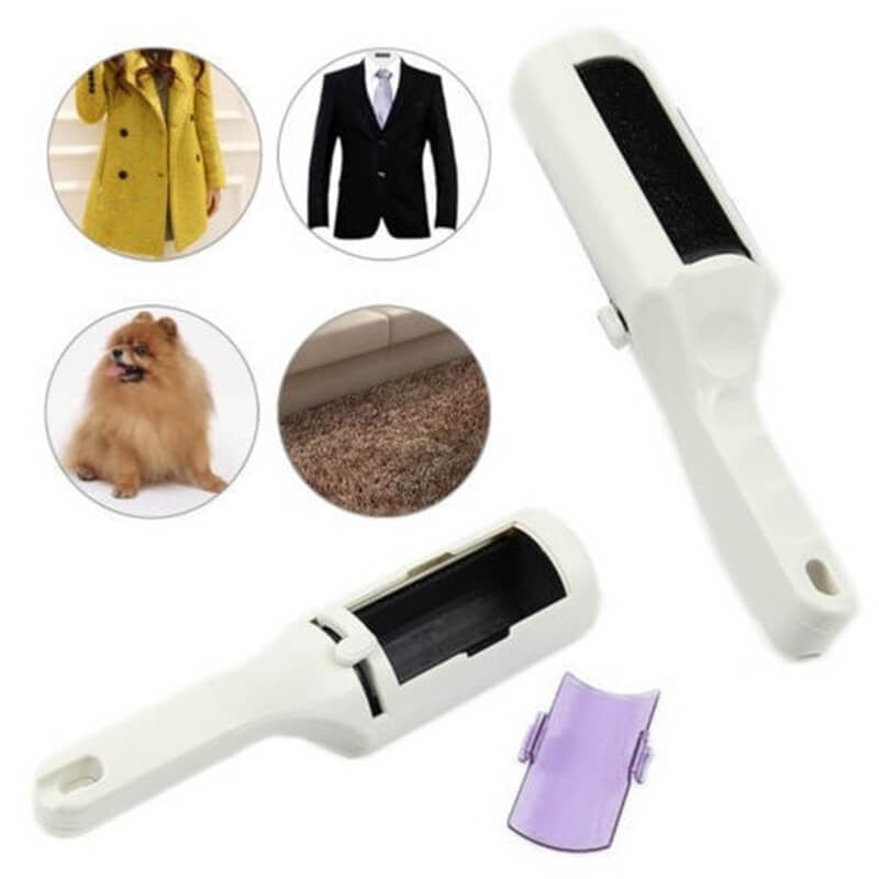 Electrostatic pet hair remover brush