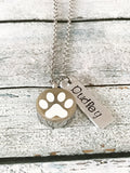Pet loss - Hand stamped necklace - Pet memorial