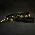 The "Maximus" collar 2.5 inch wide black & gold